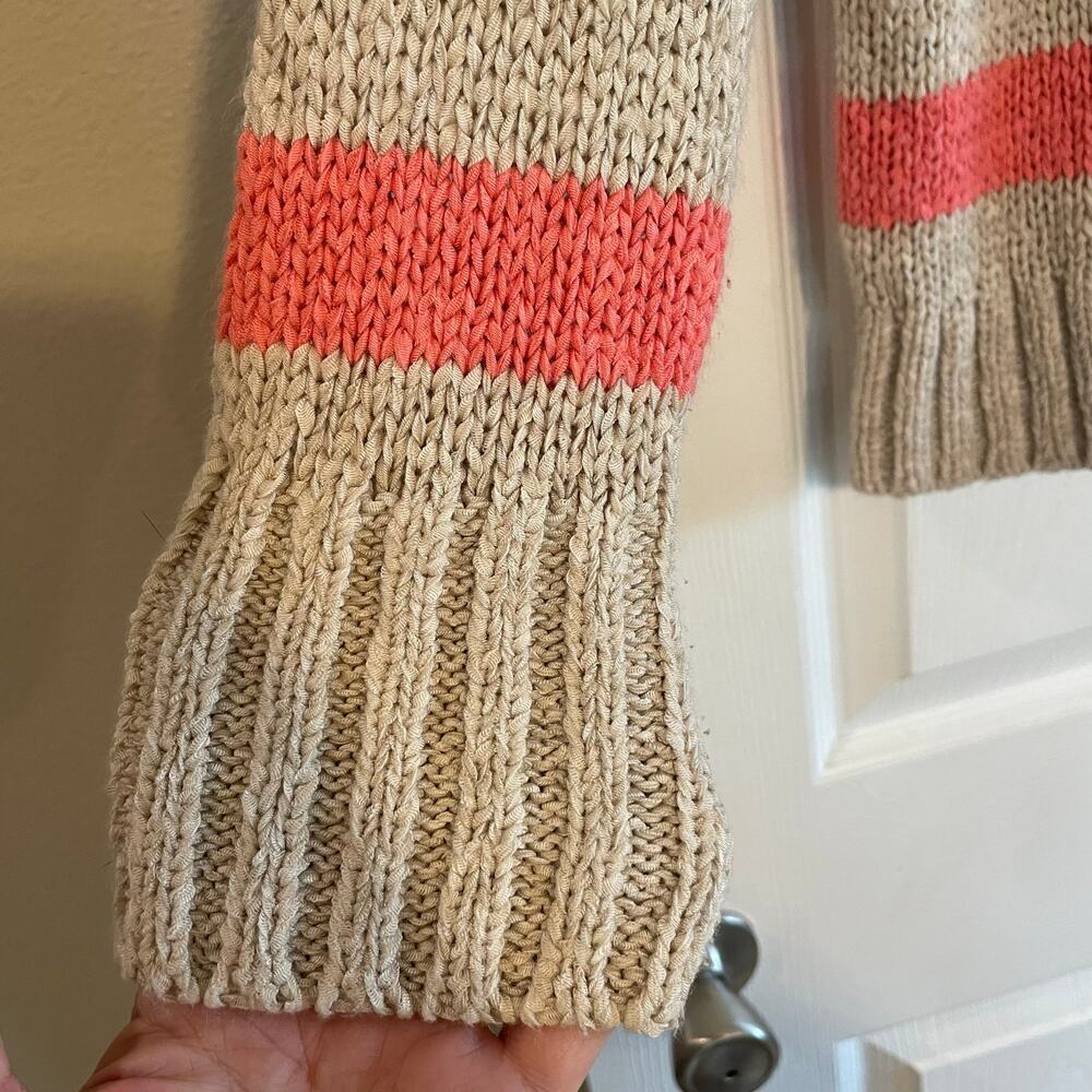 Lou & Grey & LOFT Sweater Womens LARGE Multicolor Chunky Knit Striped Pullover - Picture 3 of 14